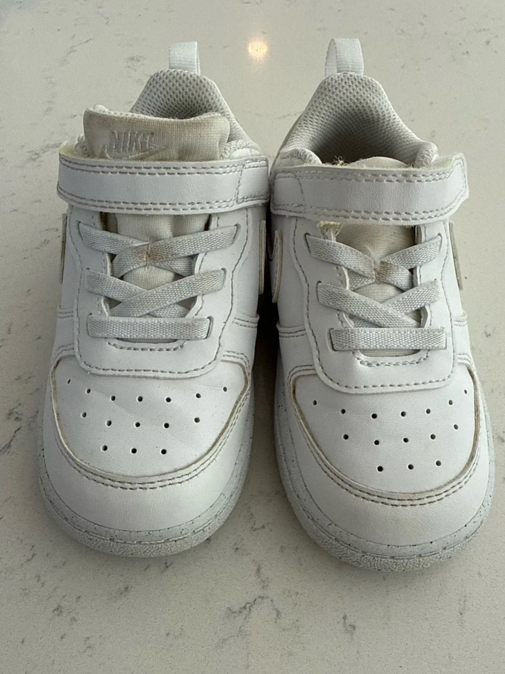 Nike Kids White Velcro & Lace Sneakers
